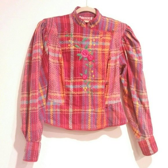 Kenzo Women Jacket Vintage Size M Embroidered